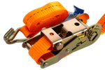 Set of four UNITRAILER 2m/25mm/1t orange transport belts with tensioner