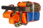 Set of four UNITRAILER 5m/50mm/5t orange transport belts with tensioner