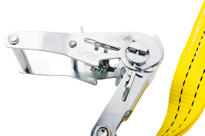 Set of four UNITRAILER 4m/35mm/2t yellow transport belts with tensioner