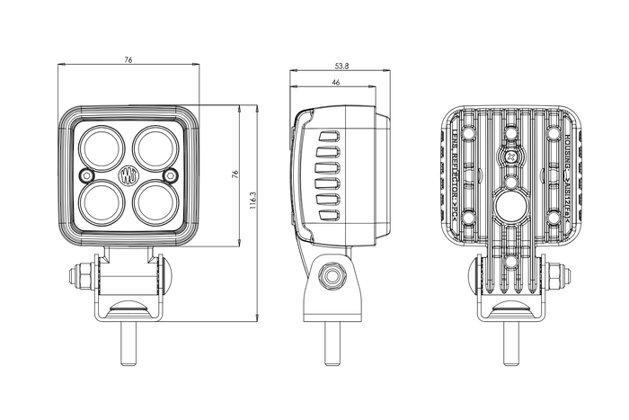 WAŚ 2243 W267 LED safety lamp, blue warning lamp