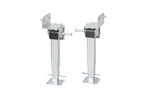 Set of two extendable supports with crank and ProPlus 361500 mounting for 1000kg flatbed trailer 290-460mm