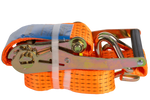 Set of four UNITRAILER 3m/50mm/5t orange transport belts with tensioner