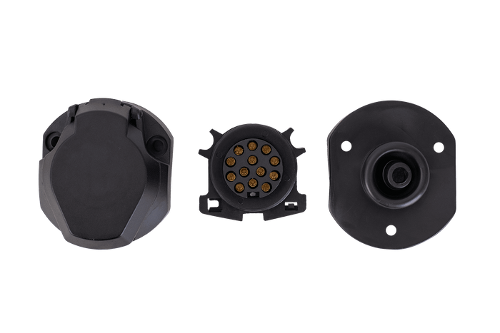 13-PIN UNITRAILER trailer towbar socket with rubber cover