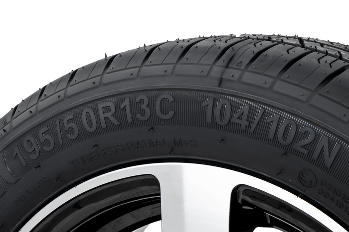 Reinforced trailer wheel TIRE KENDA 195/50 R13C 104/102N ALU RIM STARCO polished 6Jx13"H2 5x112 ET:30