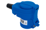 MANTES 2P+E angled CEE plug with additional socket 16A 230V