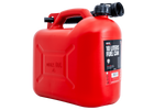 10L HERMON plastic canister with funnel, red