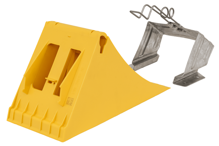 G46 wheel chock with LOKHEN mounting bracket h: 190mm
