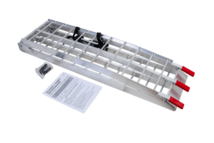 UNITRAILER ALR002 foldable ramp aluminum ramp for trailer 221cm 340kg with belt