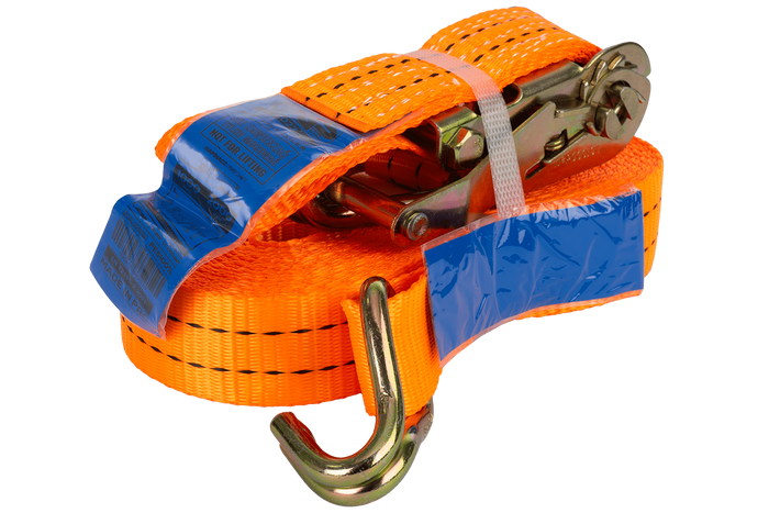 Set of four UNITRAILER 10m/35mm/2t orange transport belts with tensioner