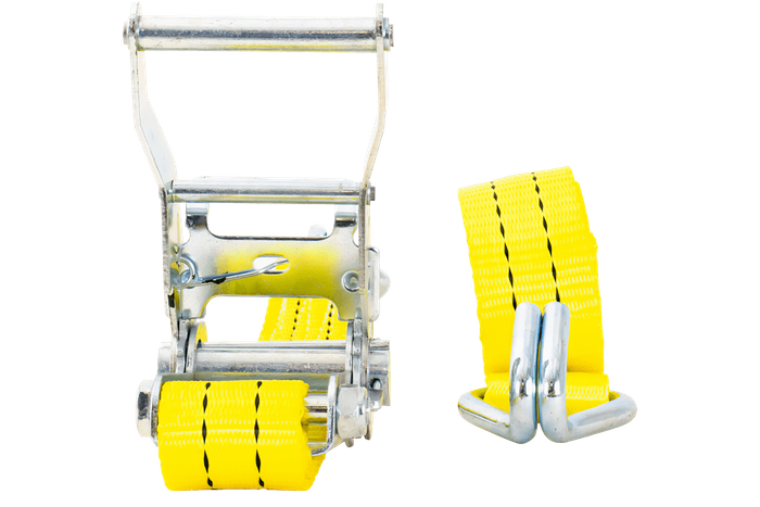Set of four UNITRAILER 4m/35mm/2t yellow transport belts with tensioner