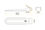 Side hinge with handle STEELPRESS ZW-01.270A+UZ-01B complete trailer side mounting