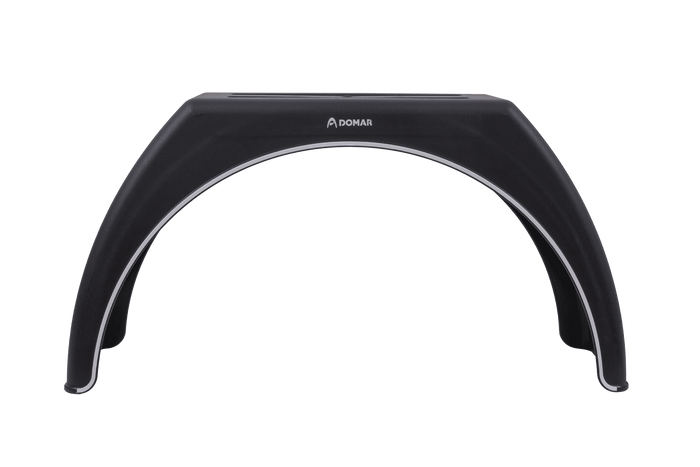Trailer fender 15-17.5" DOMAR DK3112 flat wheel arch 950/280mm with white trim