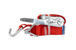 Set of four UNITRAILER 4m/50mm/5t red transport belts with tensioner