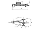 Crossbar for AL-KO support wheel for V 440/460 drawbar