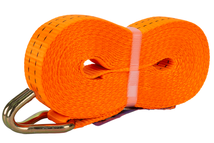 Set of four UNITRAILER 10m/35mm/2t orange transport belts with tensioner