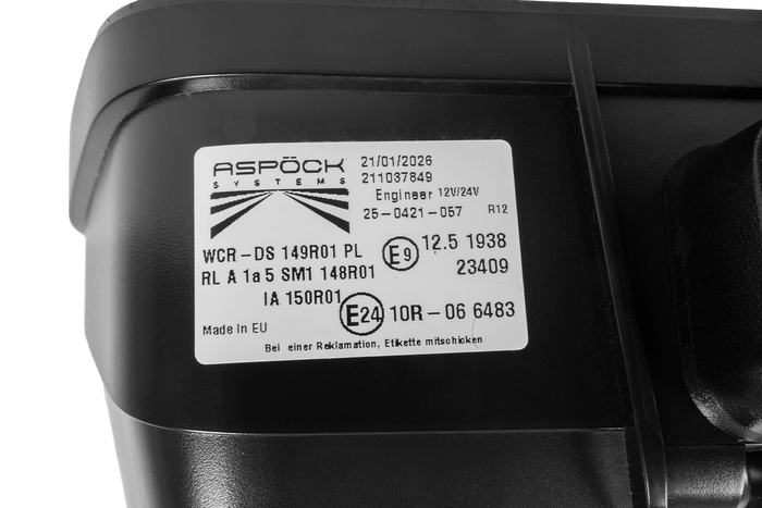 ASPÖCK LuxLED II LED front lamp 7 functions 6-pin DEUTSCH DT06-6S left