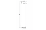 UNITRAILER fixed support for 150kg flatbed trailer 48mm 755mm