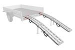 UNITRAILER ALR003 foldable ramps aluminum ramps for trailers 221cm 680kg with belt and support, set of 2