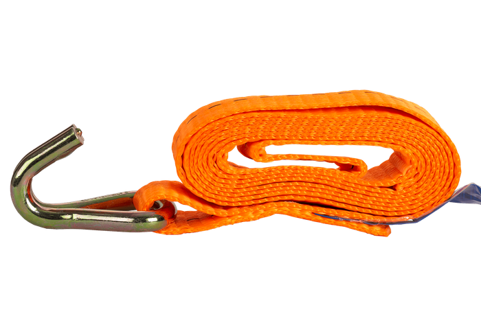 Set of four UNITRAILER 2m/25mm/1t orange transport belts with tensioner
