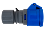 MANTES 2P+Z electric socket, portable socket 16A 230V with flap